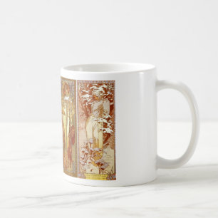 Die Vier Jahreszeiten Art Nouveau Kaffeetasse