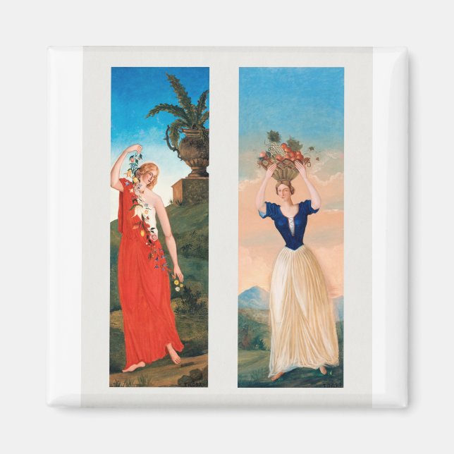 Die vier Jahreszeiten von Paul Cézanne Magnet (Vorne)