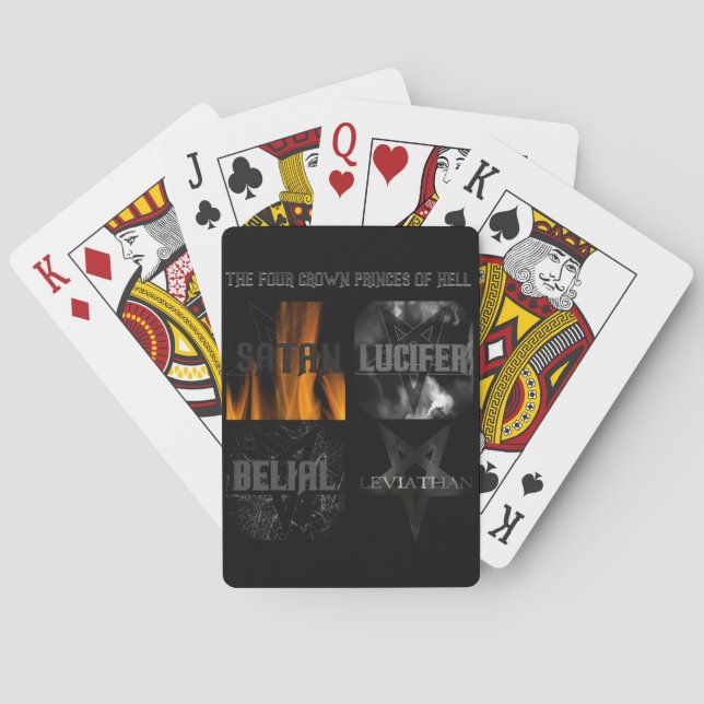 Die vier Kronprinze der Hölle Spielkarten (Rückseite)