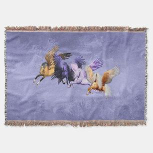 Die vier Pegasi-fliegenden Pferde Pegasus-Hengste Decke