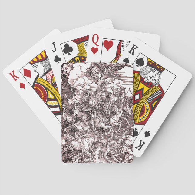 Die vier Pferde der Apokalypse (Dürer, 1498) Spielkarten (Rückseite)