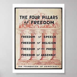 Die vier Säulen der Freiheit Poster