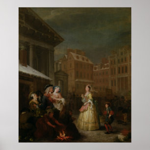 Die vier Tageszeitungen: Morgen, 1736 Poster