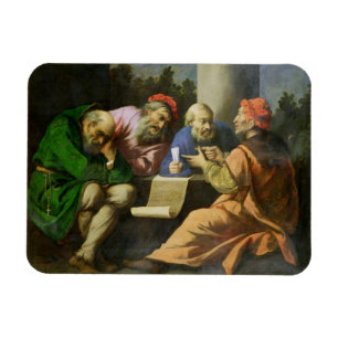 Die vier Väter der Kirche (Öl auf der Leinwand Magnet