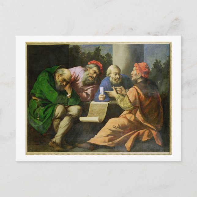 Die vier Väter der Kirche (Öl auf Leinwand gelegt Postkarte (Vorderseite)