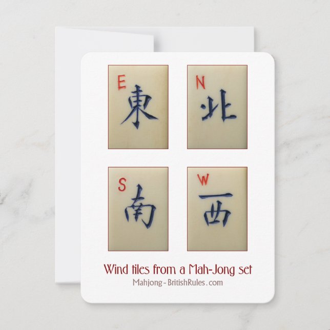 Die vier Winde - Erläuternde Karte (Vorderseite)