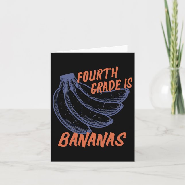 Die vierte Klasse ist der Bananen-Funny-Lehrer zur Karte (Vorderseite)