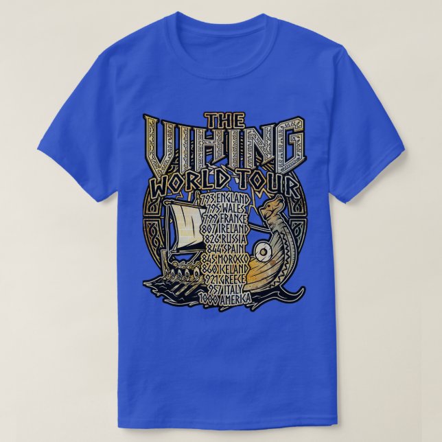 Die Viking Ship World Tour T-Shirt (Design vorne)