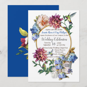 Die viktorianische Blumen-Aquarell-Einladung Einladung