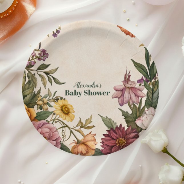 Die Viktorianische Jugendstil-Babydusche Pappteller (Von Creator hochgeladen)