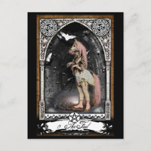 Die viktorianische Narr-Tarotkarte Postkarte