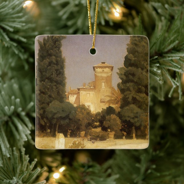 Die Villa Malta, Rom von Lord Frederic Leighton Keramikornament (Baum)