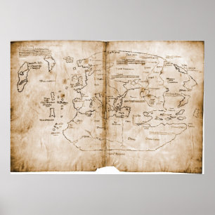Die Vinland Karte Mappa des 15. JahrhundertsMundi Poster