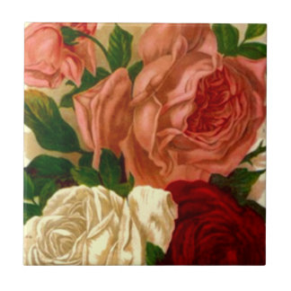 Die Vintage alte Heirloom-Rosen-Antike erröten Fliese