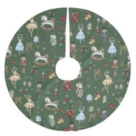 Die Vintage Farbe des Nutcracker Weihnachtsballons Polyester Weihnachtsbaumdecke