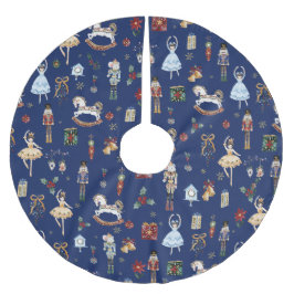 Die Vintage Farbe des Nutcracker Weihnachtsballons Polyester Weihnachtsbaumdecke