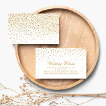 Die Vintage Glam Gold Confetti Wedding Collection Begleitkarte<br><div class="desc">Die Vintage Glam Gold Confetti Wedding Collection - Wedding Website Cards. *Bitte beachten Sie,  dass Zazzle nur Printprodukte verkauft,  daher enthält dieser Artikel keine echten Glitzer- oder Folienmaterialien.</div>