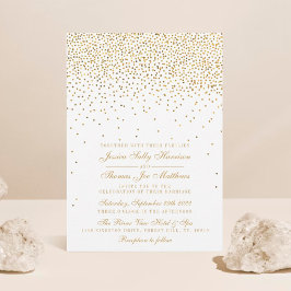 Die Vintage Glam Gold Confetti Wedding Collection Einladung