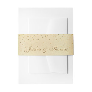 Die Vintage Glam Gold Confetti Wedding Collection Einladungsbanderole