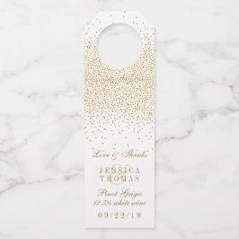 Die Vintage Glam Gold Confetti Wedding Collection Flaschenanhänger