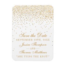 Die Vintage Glam Gold Confetti Wedding Collection Magnet