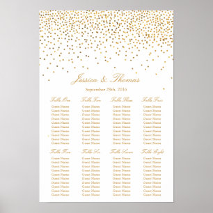 Die Vintage Glam Gold Confetti Wedding Collection Poster