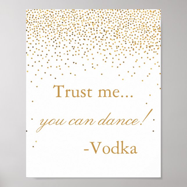 Die Vintage Glam Gold Confetti Wedding Collection Poster (Vorne)