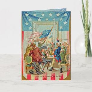 Die Vintage Grußkarte des ersten Amerikanischen Un Karte