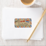 Die Vintage Hochzeitskollektion der Luftpost Adressaufkleber<br><div class="desc">Die Vintage Airmail Wedding Collection - Labels.</div>
