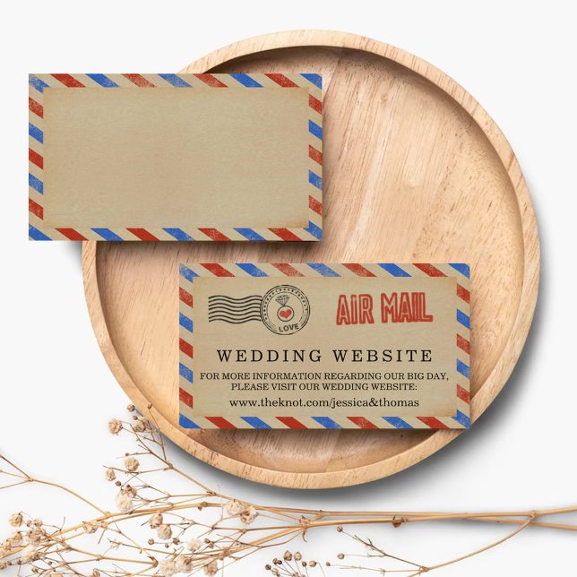 Die Vintage Hochzeitskollektion der Luftpost Begleitkarte (Von Creator hochgeladen)