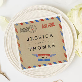 Die Vintage Hochzeitskollektion der Luftpost Serviette