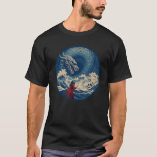 Die Vintage Kunst der Majes im japanischen Drachen T-Shirt
