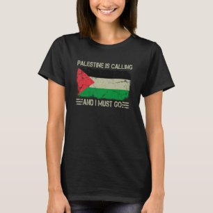 Die Vintage palästinensische Flagge Palästina ruft T-Shirt