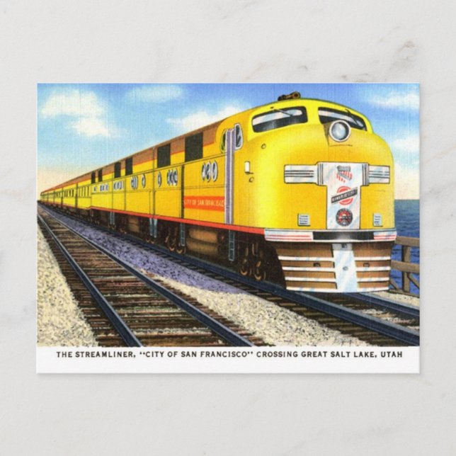 Die Vintage Postkarte Streamliner (Vorderseite)
