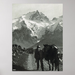 Die Vintage Schweiz, Bahn auf dem Jungfrau Poster
