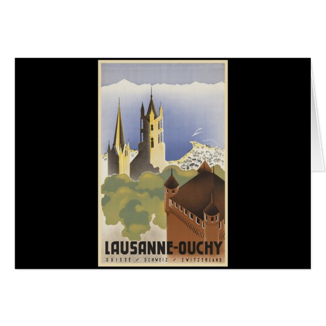 Die Vintage Schweiz Lausanne-Ouchy (Vorderseite (Horizontal))