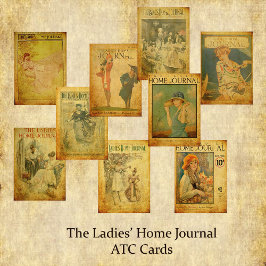 Die Vintagen ATC-Karten des Ladys' Zuhause Journal