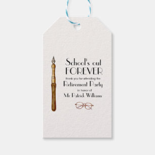 Die Vintagen Lehrer für immer ausscheiden lassen Geschenkanhänger