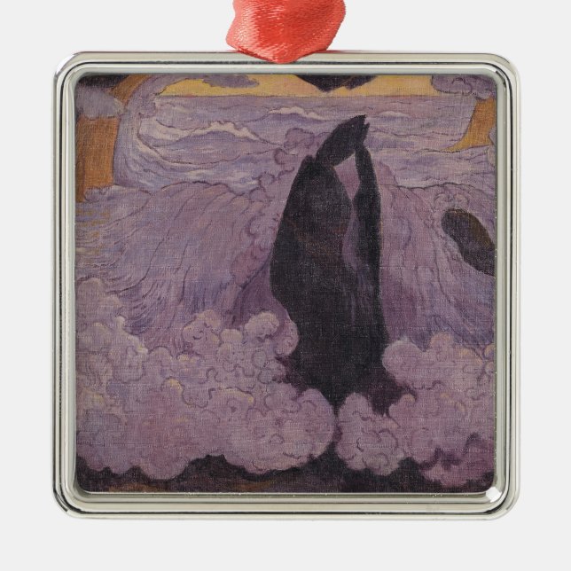 Die violette Welle, c.1895-6 Ornament Aus Metall (Vorne)