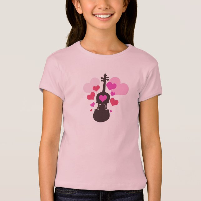 Die Violinen-T - Shirt des Mädchens (Vorderseite)