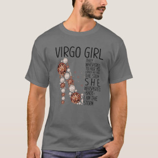 Die Virgo Birthday High Heels Kostüm Schwarze Frau T-Shirt