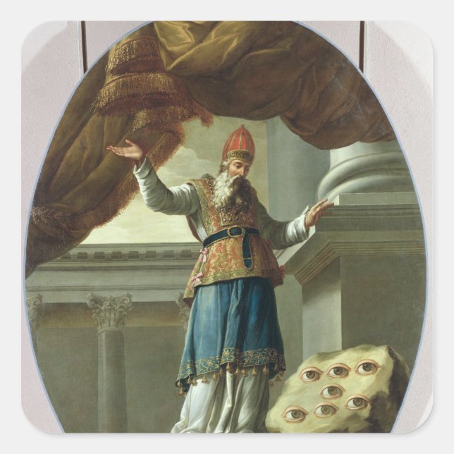 Die Vision der Zechariah Quadratischer Aufkleber (Vorderseite)