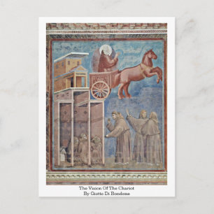 Die Vision des Chariot von Giotto Di Bondone Postkarte