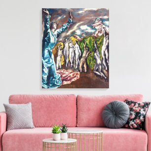 Die Vision des Heiligen Johannes El Greco Leinwanddruck