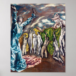 Die Vision des Heiligen Johannes El Greco Poster