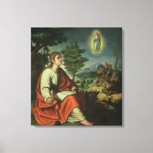 Die Vision von Johannes der Evangelist auf Patmos Leinwanddruck