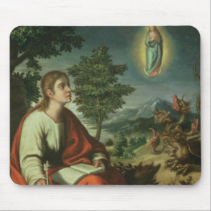 Die Vision von Johannes der Evangelist auf Patmos Mousepad