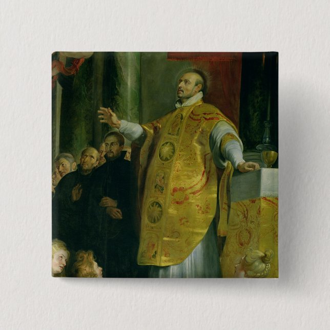 Die Vision von St Ignatius von Loyola Button (Vorderseite)