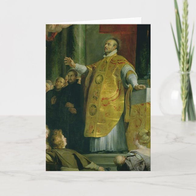 Die Vision von St Ignatius von Loyola Karte (Vorderseite)