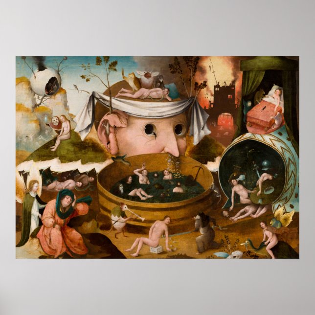 Die Visionen von Tondal, 1479 von Hieronymus Bosch Poster (Vorne)